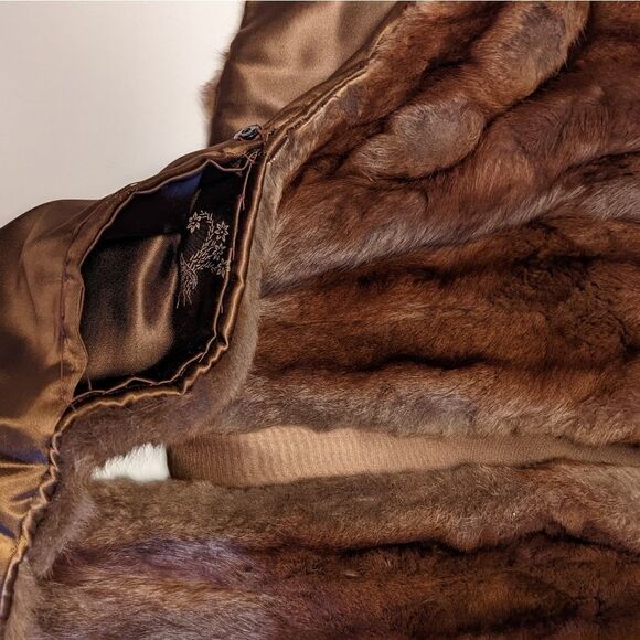 Vintage 50s 60s Hansen & Son Fine Furs Chicago Mink Cape‎ Stole Caplet - Picture 9 of 16